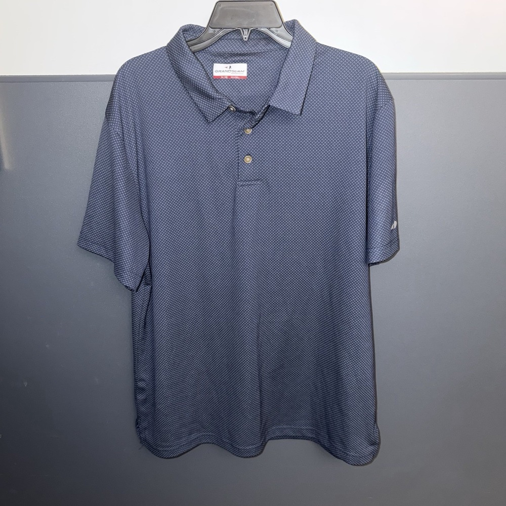 Grand Slam Men's Performance Short Sleeve Polo Shirt Size XL  Blue
